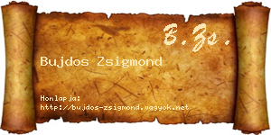 Bujdos Zsigmond névjegykártya